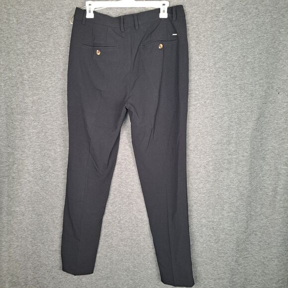 NWT ICON Amsterdam Trousers Dress Pants Size 32 31x29 Solid Black - Picture 2 of 14